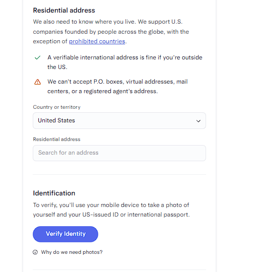 Adresse résidentielle et vérification d'identité sur Mercury