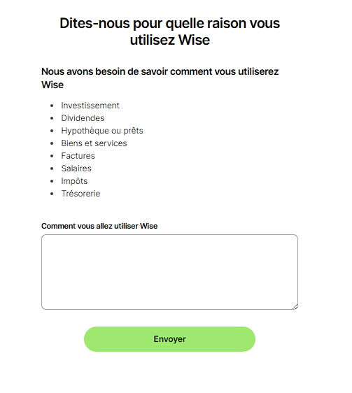 Expliquer comment utiliser Wise Business